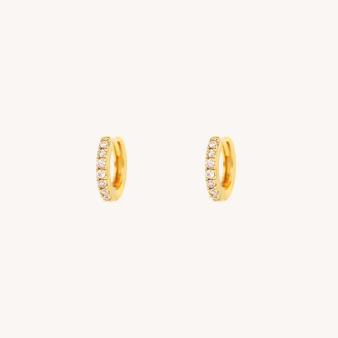 The  GOLD  Magnolia Huggies by  Francesca Jewellery from the Earrings Collection.
