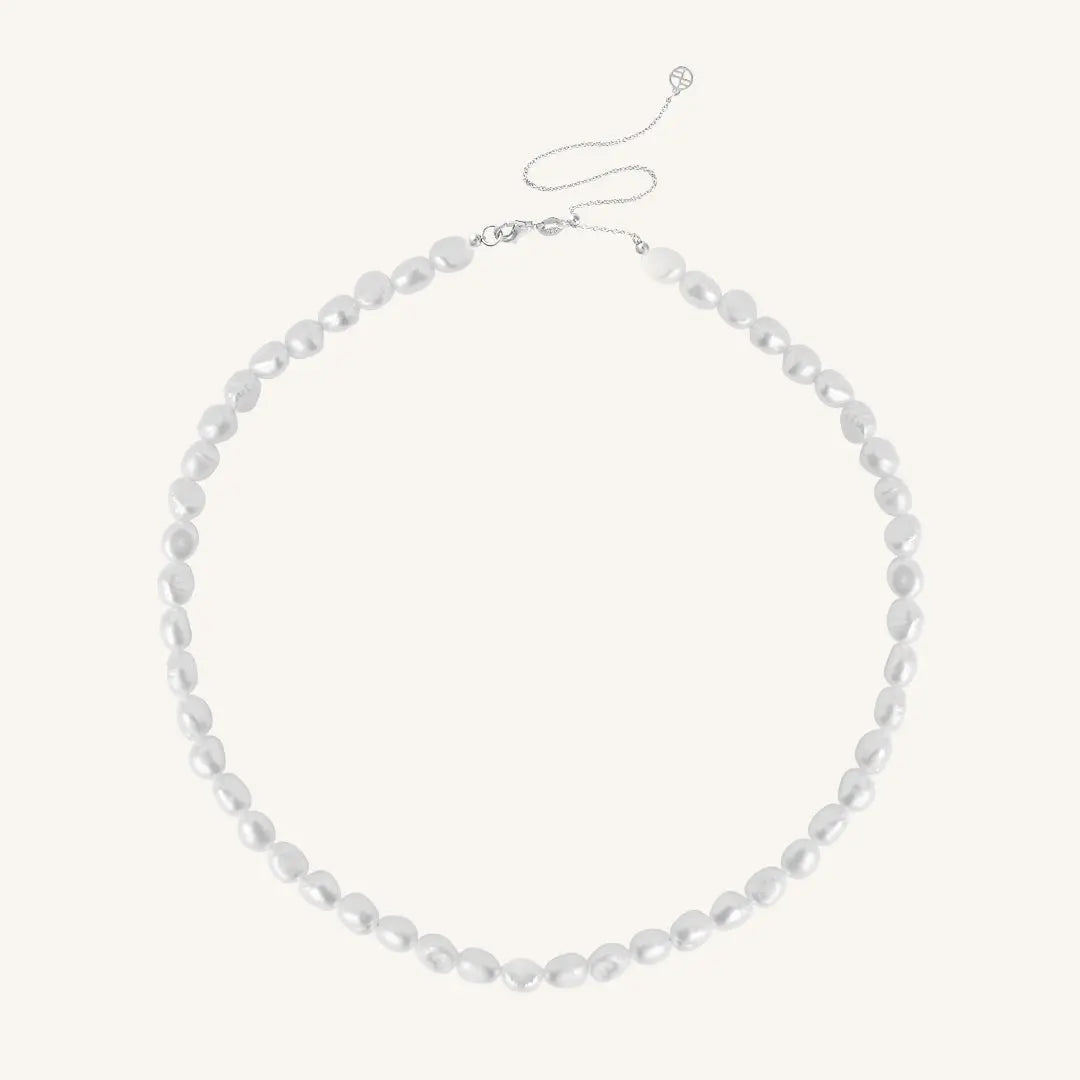 The  SILVER  Maisie Pearl Necklace by  Francesca Jewellery from the Necklaces Collection.