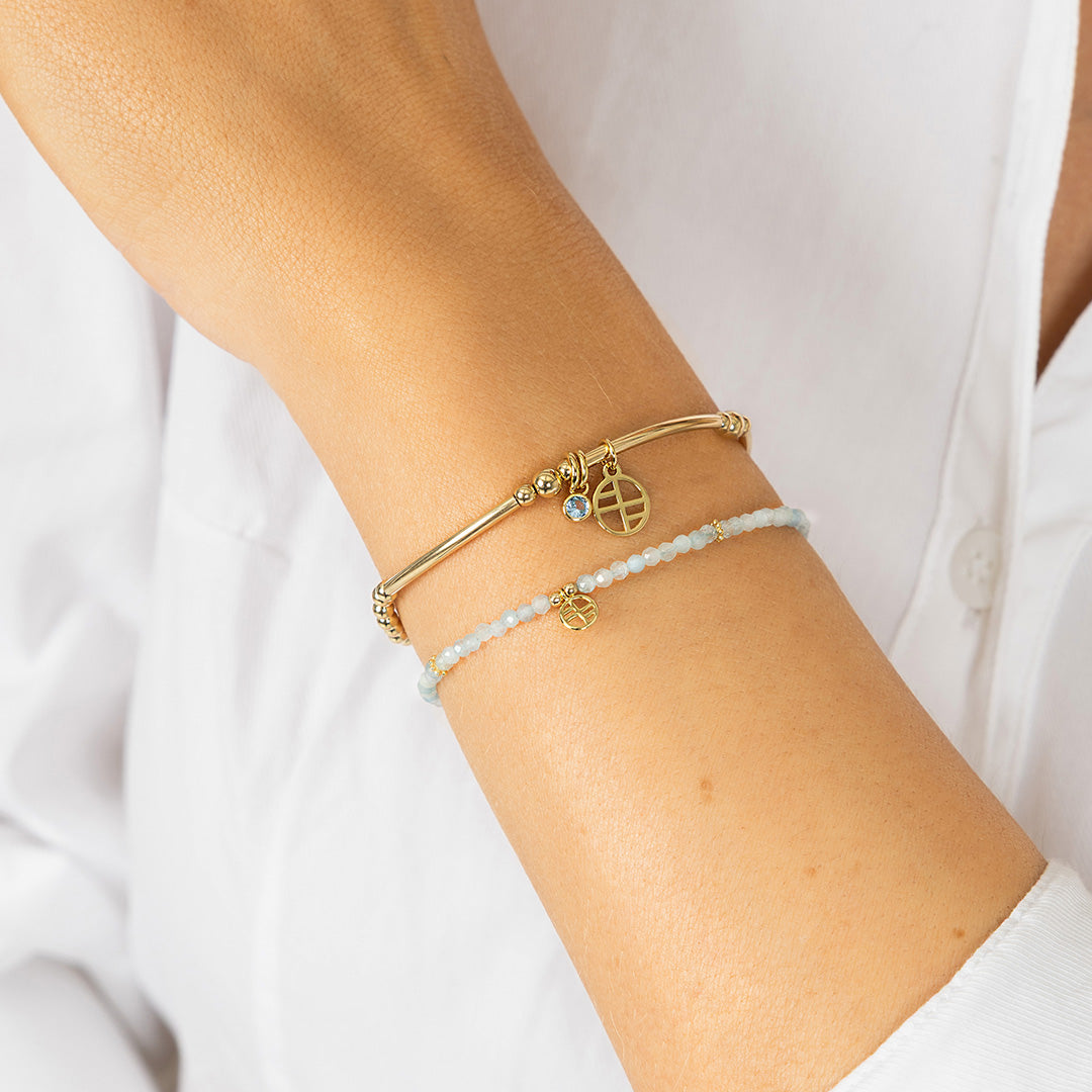 March Aura Birthstone Charm