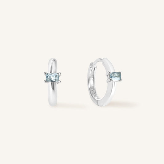 March Birthstone Huggies