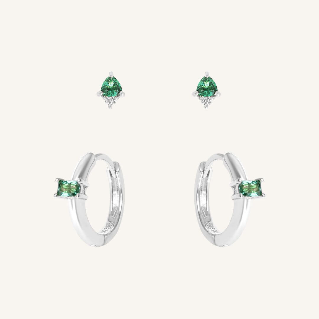 May Birthstone Earring Set