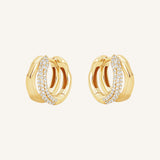 Monroe Pavé Double Huggies