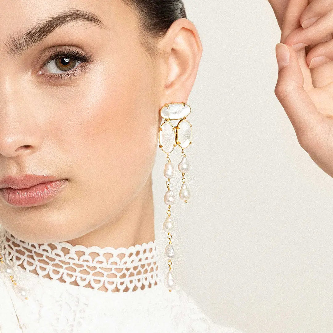 The    PRE-ORDER : Muir Statement Earrings by  Francesca Jewellery from the Earrings Collection.