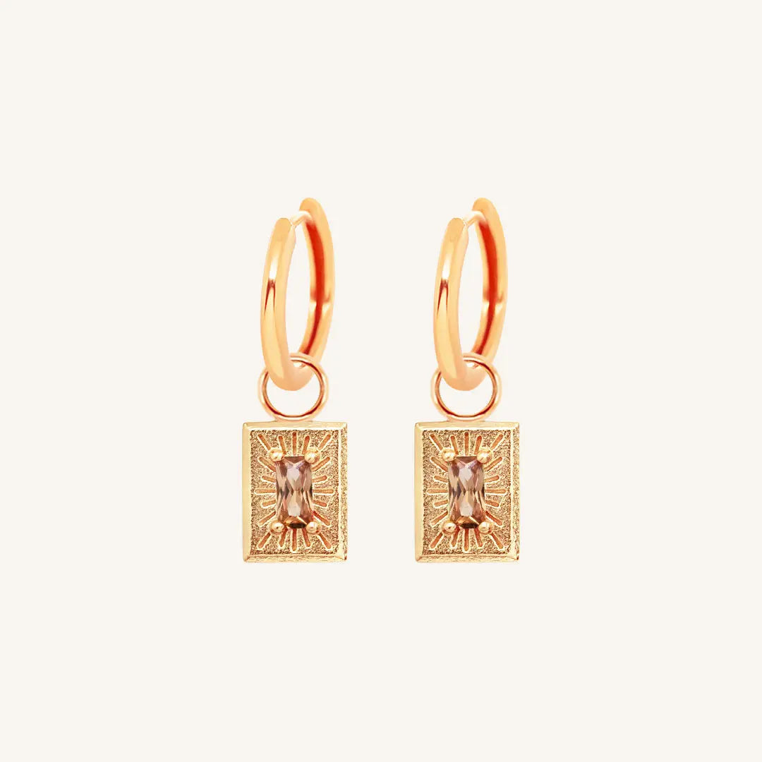 The  ROSE-Ari  Myall Create Hoops by  Francesca Jewellery from the Earrings Collection.