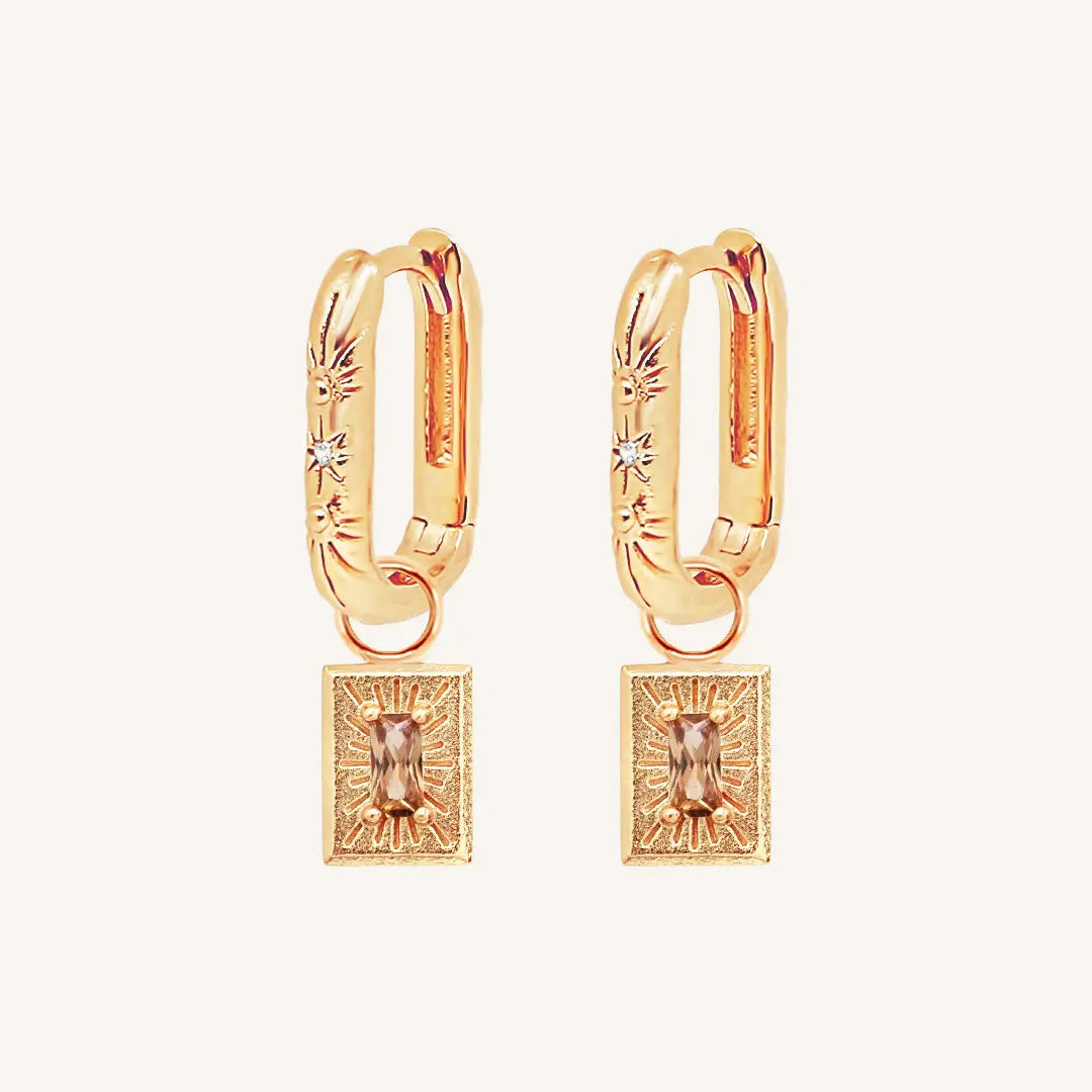 The  ROSE  Myall Corinna Hoops by  Francesca Jewellery from the Earrings Collection.