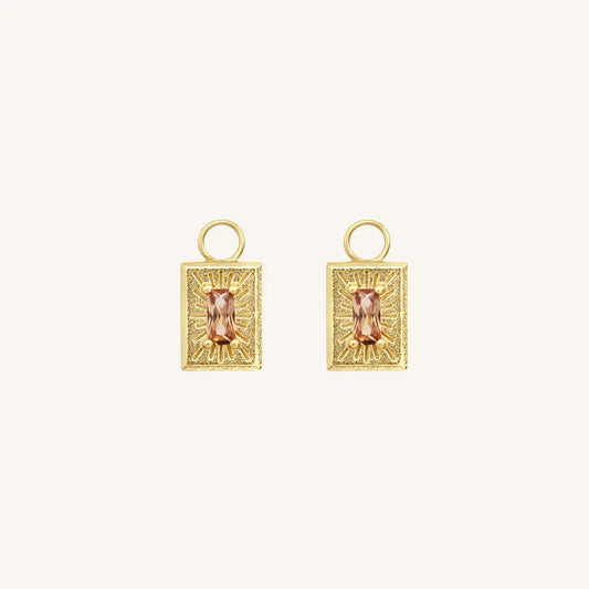The  GOLD  Myall Hoop Charms Set of 2 by  Francesca Jewellery from the Earrings Collection.