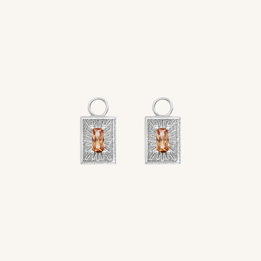The  SILVER  Myall Hoop Charms Set of 2 by  Francesca Jewellery from the Earrings Collection.