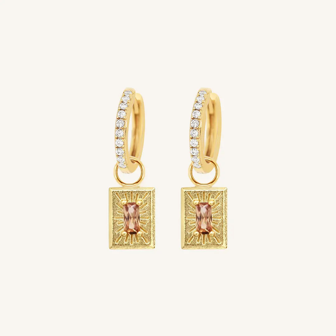 The  GOLD-Ruby  Myall Create Hoops by  Francesca Jewellery from the Earrings Collection.
