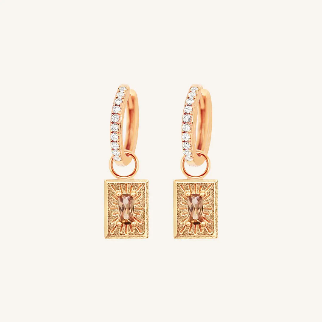 The  ROSE-Ruby  Myall Create Hoops by  Francesca Jewellery from the Earrings Collection.