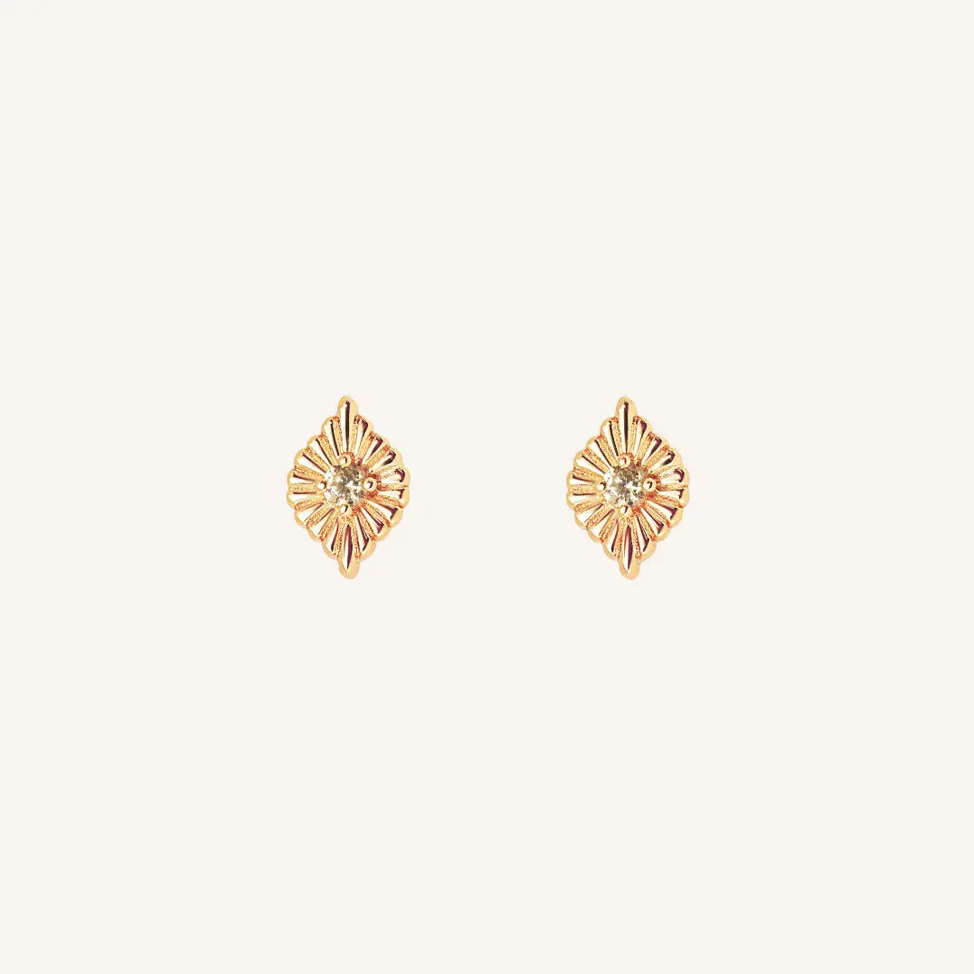 The  ROSE  Myall Studs by  Francesca Jewellery from the Earrings Collection.