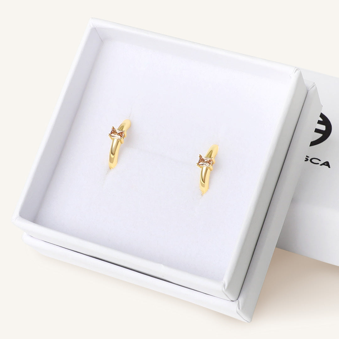 November Birthstone Huggies