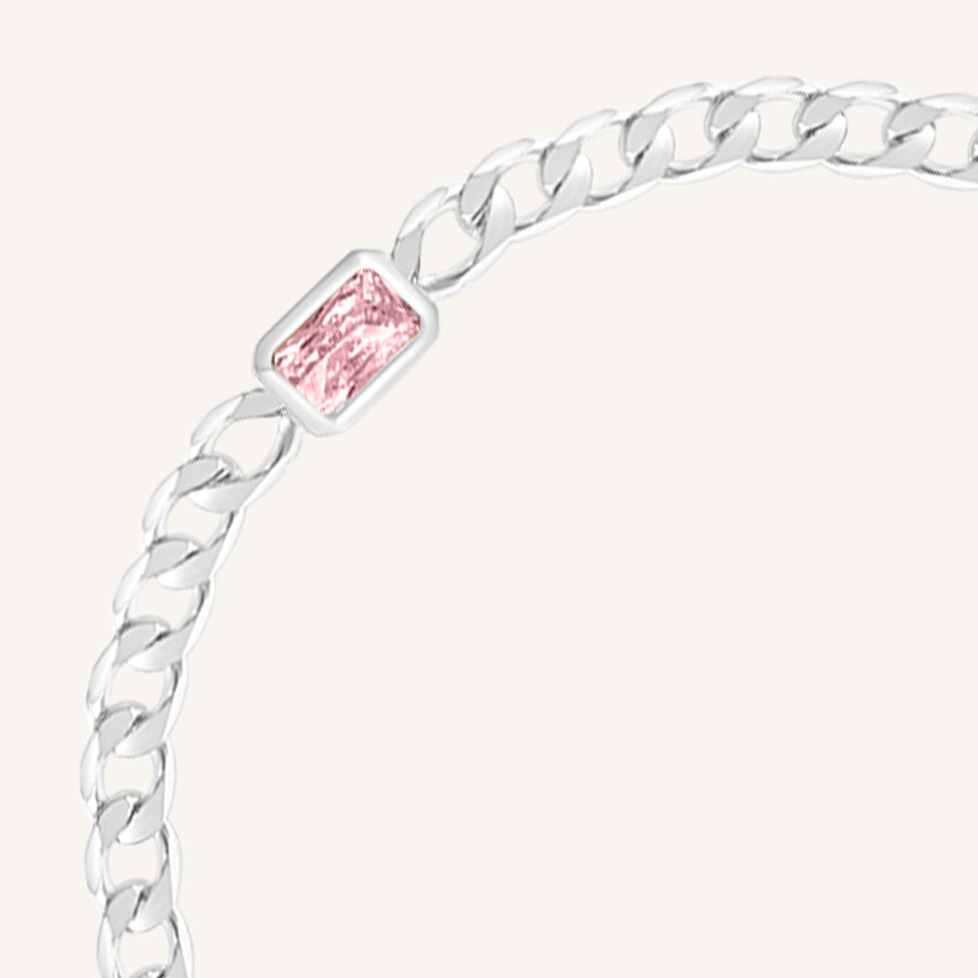 October Birthstone Chain Bracelet