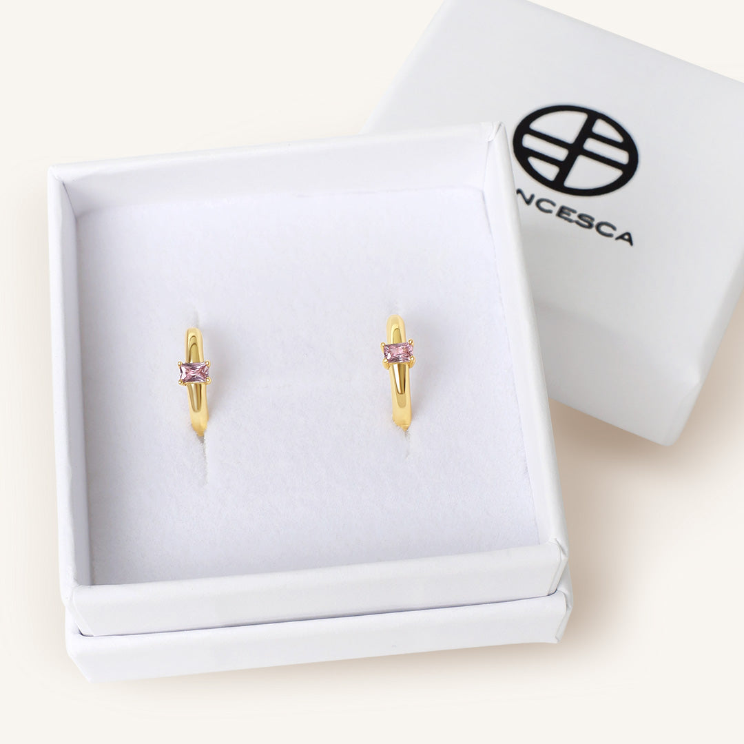 October Birthstone Huggies