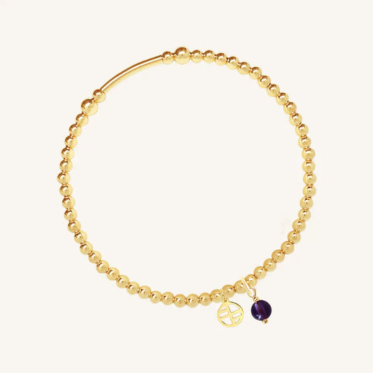 The  GOLD-L  Awareness Bracelet - Pancare by  Francesca Jewellery from the Bracelets Collection.