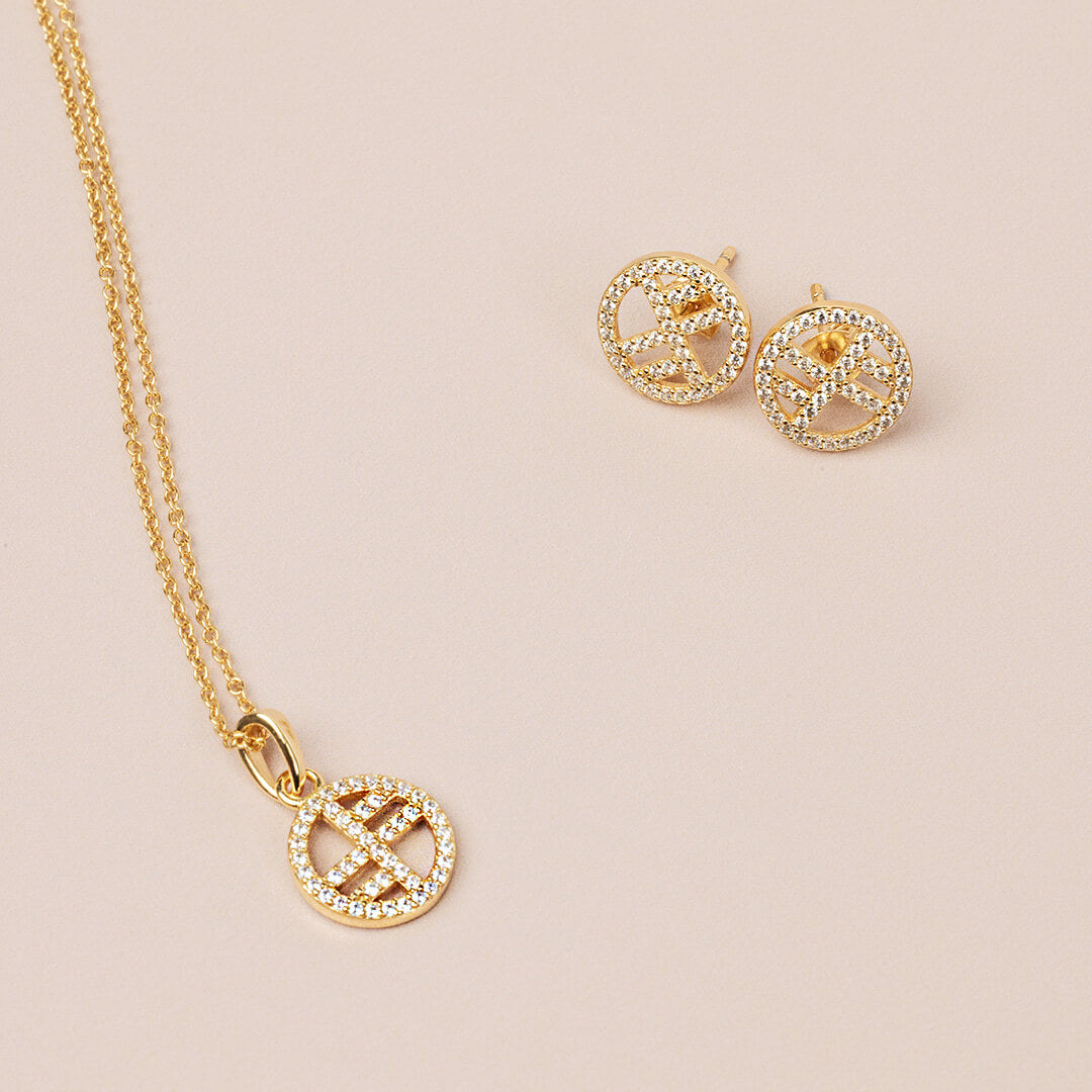 Pavé Logo Charm Necklace