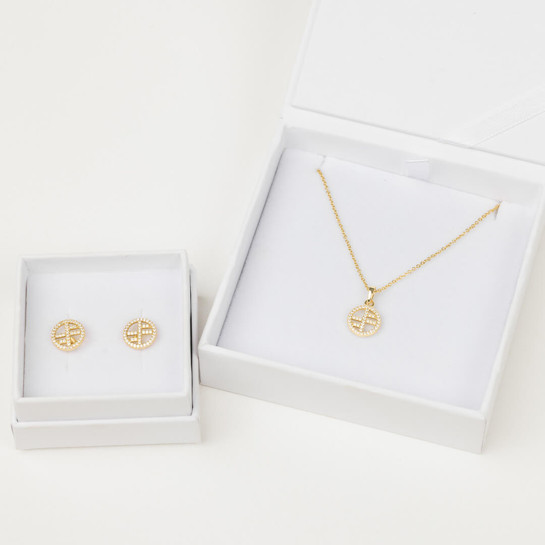 Pavé Logo Charm Necklace