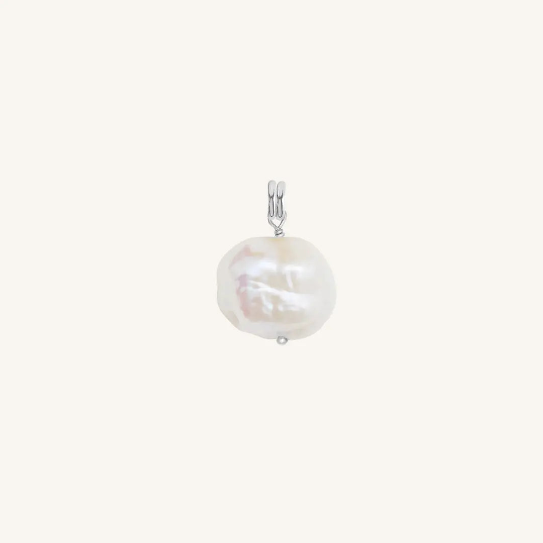 The  SILVER  Bardot Pearl Charm by  Francesca Jewellery from the Charms Collection.
