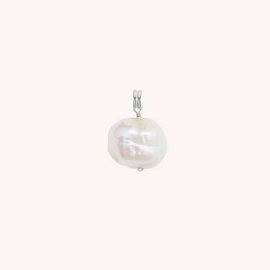 The  SILVER  Bardot Pearl Charm by  Francesca Jewellery from the Charms Collection.