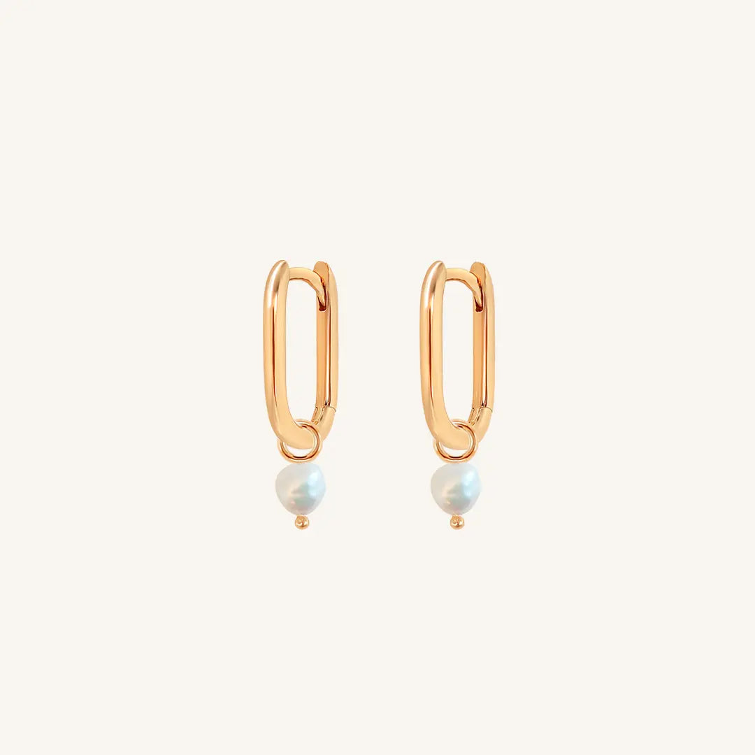 The  ROSE  Pearl Marley Hoops by  Francesca Jewellery from the Earrings Collection.