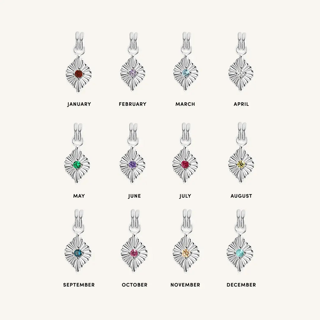 The    Petite Birthstone Charm by  Francesca Jewellery from the Charms Collection.