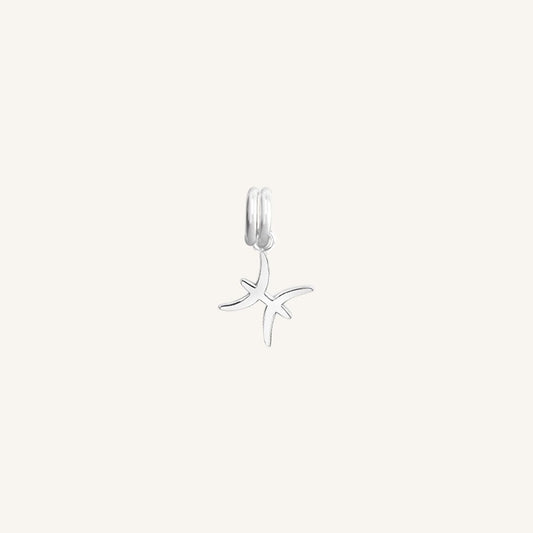 A silver-coloured Petite Zodiac Charm representing the Pisces sign.