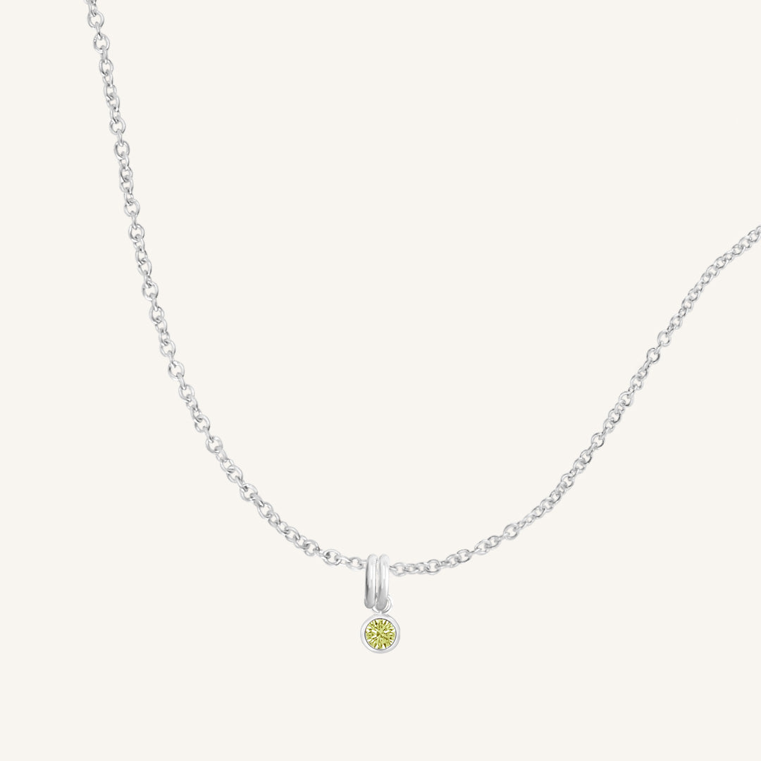 Aura Birthstone Charm Necklace