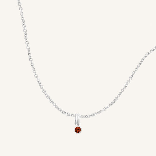 Aura Birthstone Charm Necklace