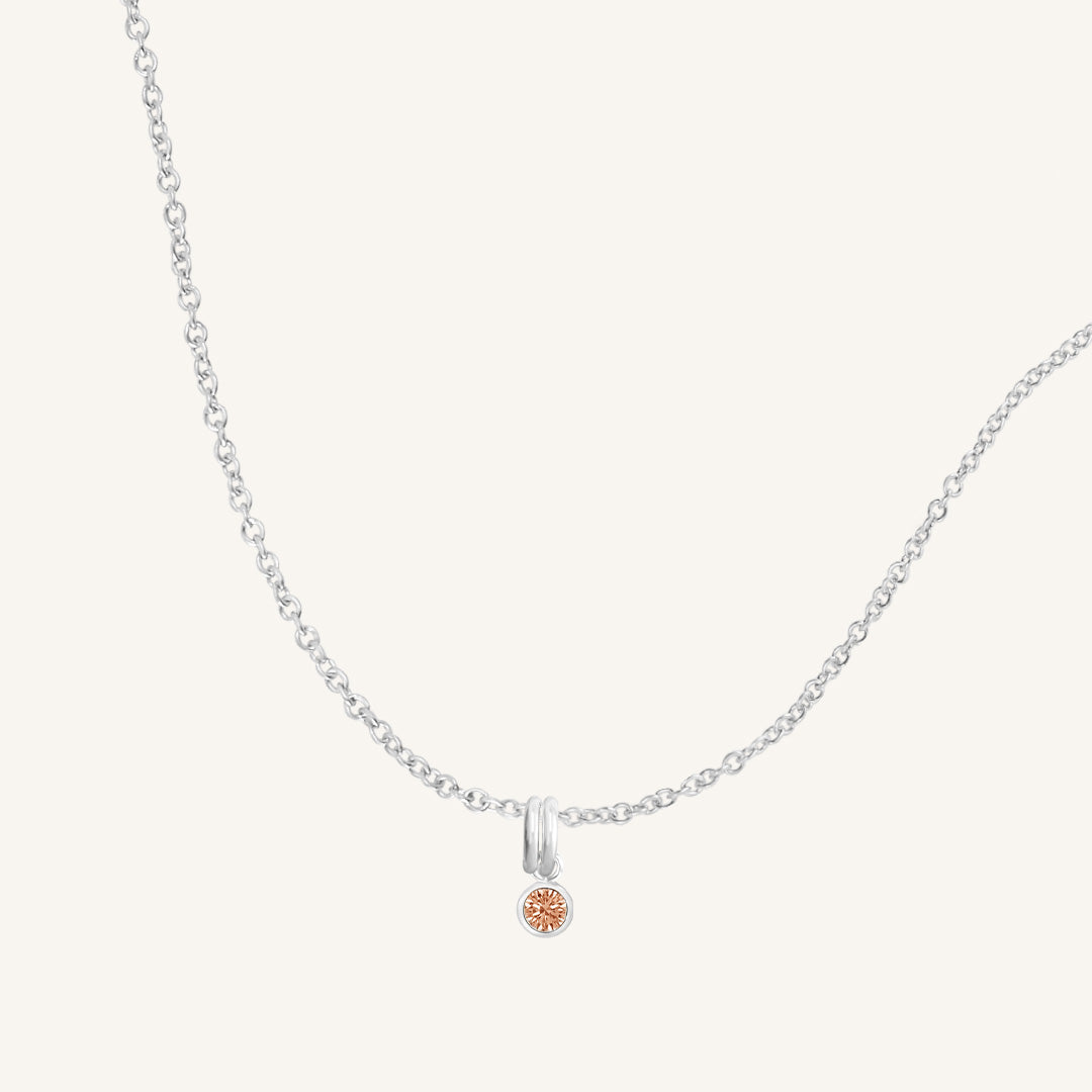 Aura Birthstone Charm Necklace