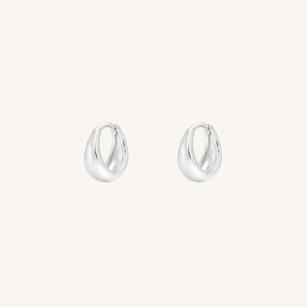 The  SILVER  Quinn Huggies by  Francesca Jewellery from the Earrings Collection.