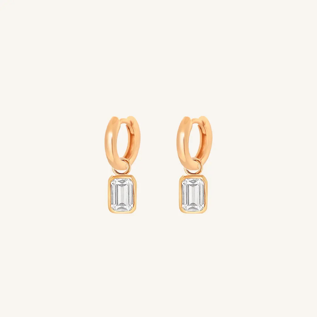 The  ROSE-Billie  Radiant Plain Hoops by  Francesca Jewellery from the Earrings Collection.