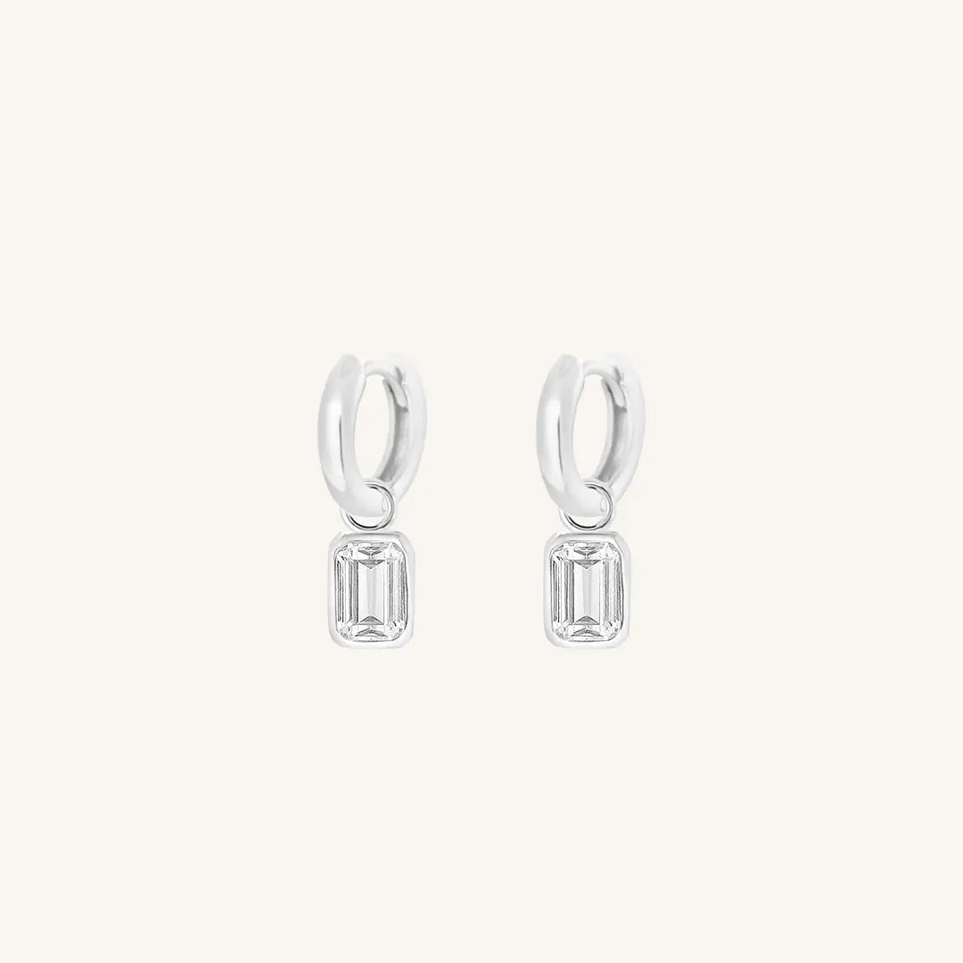 The  SILVER-Billie  Radiant Plain Hoops by  Francesca Jewellery from the Earrings Collection.