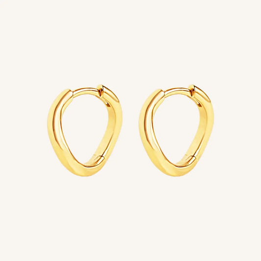 The  GOLD  Ripple Hoops by  Francesca Jewellery from the Earrings Collection.