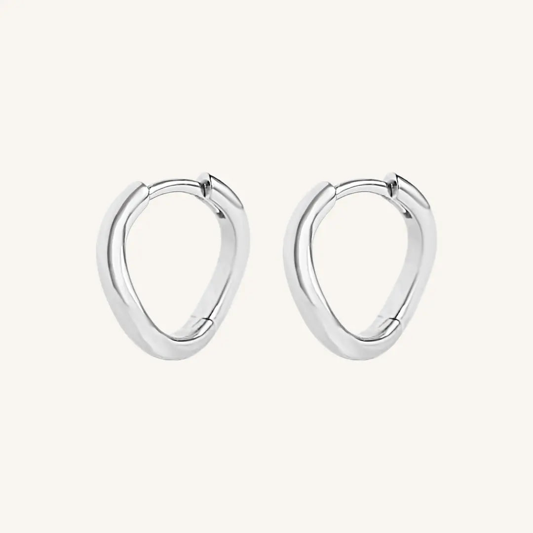The  SILVER  Ripple Hoops by  Francesca Jewellery from the Earrings Collection.