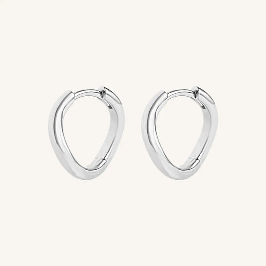 The  SILVER  Ripple Hoops by  Francesca Jewellery from the Earrings Collection.