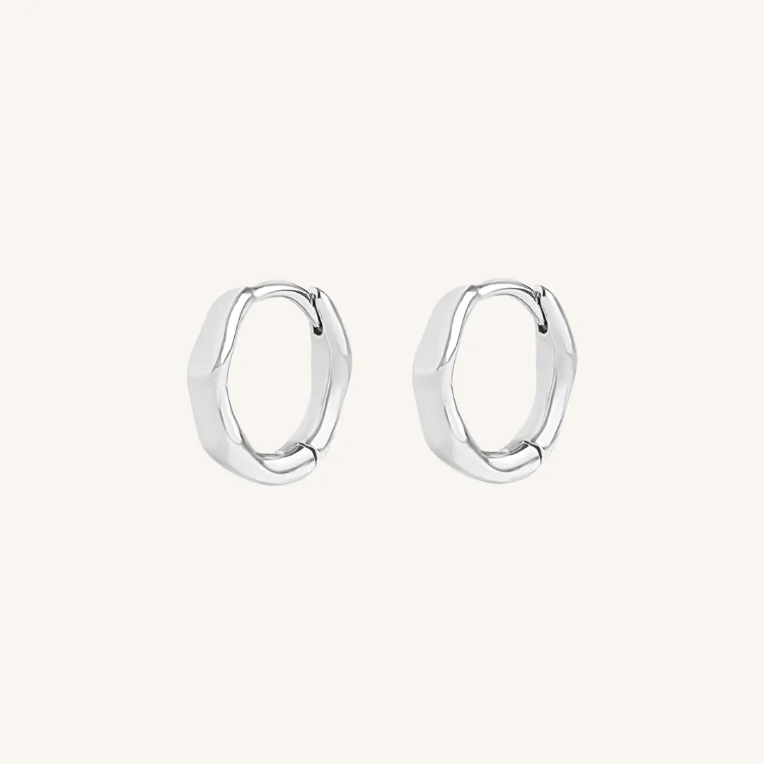 The  SILVER  Ripple Huggies by  Francesca Jewellery from the Earrings Collection.