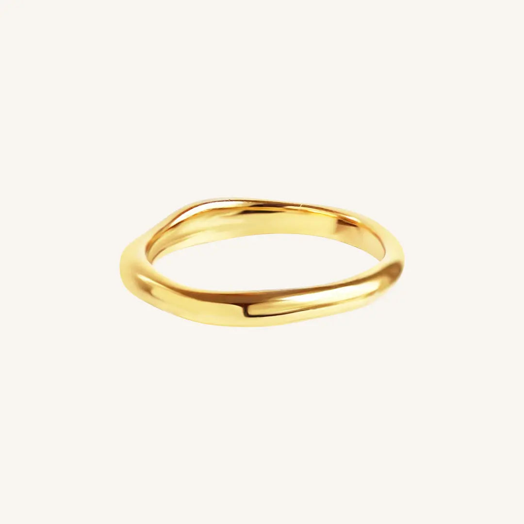 The  GOLD-10  Ripple Ring by  Francesca Jewellery from the Rings Collection.