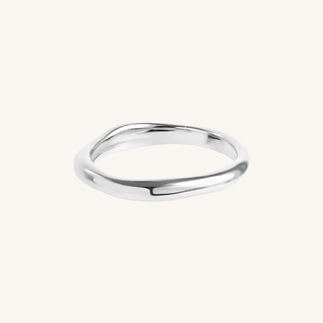 The  SILVER-10  Ripple Ring by  Francesca Jewellery from the Rings Collection.