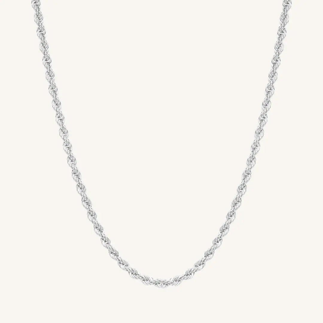 Womens silver rope chain hotsell
