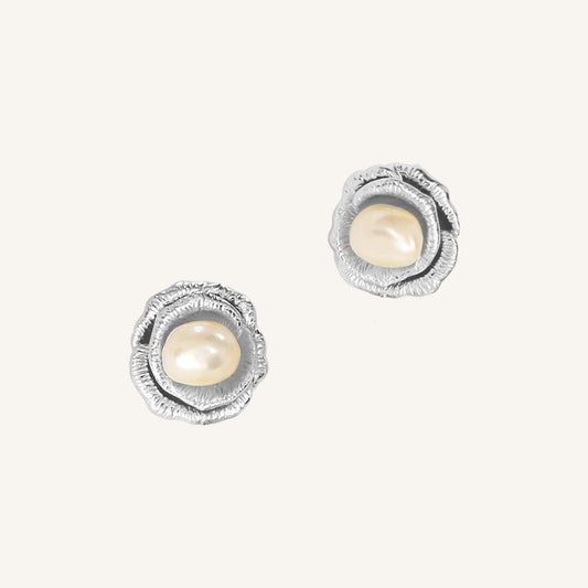Rosebud Pearl Studs