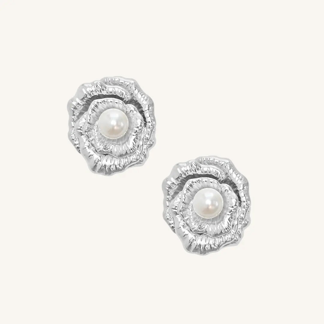 The  SILVER  PRE-ORDER : Rose Studs by  Francesca Jewellery from the Earrings Collection.
