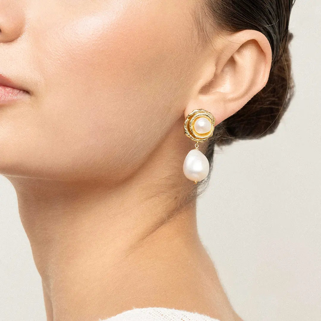 The    PRE-ORDER : Rose Drops by  Francesca Jewellery from the Earrings Collection.