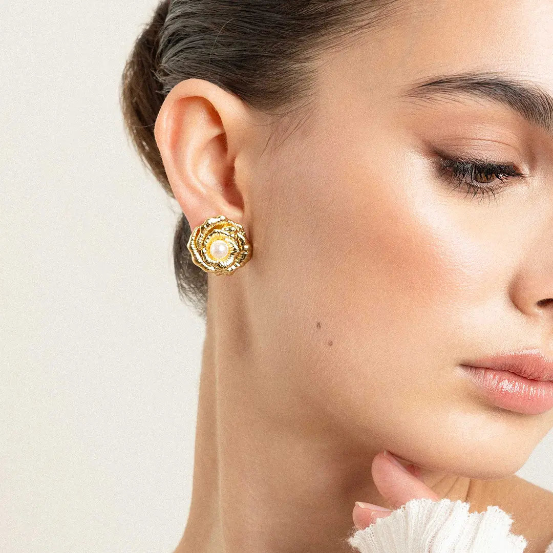The    PRE-ORDER : Rose Studs by  Francesca Jewellery from the Earrings Collection.