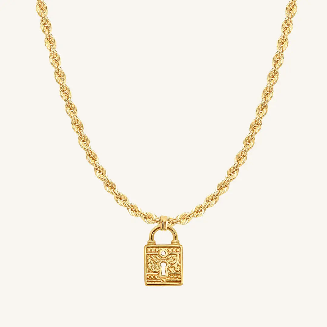 The  GOLD-Rope  Sanctuary Keylock Necklace by  Francesca Jewellery from the Necklaces Collection.
