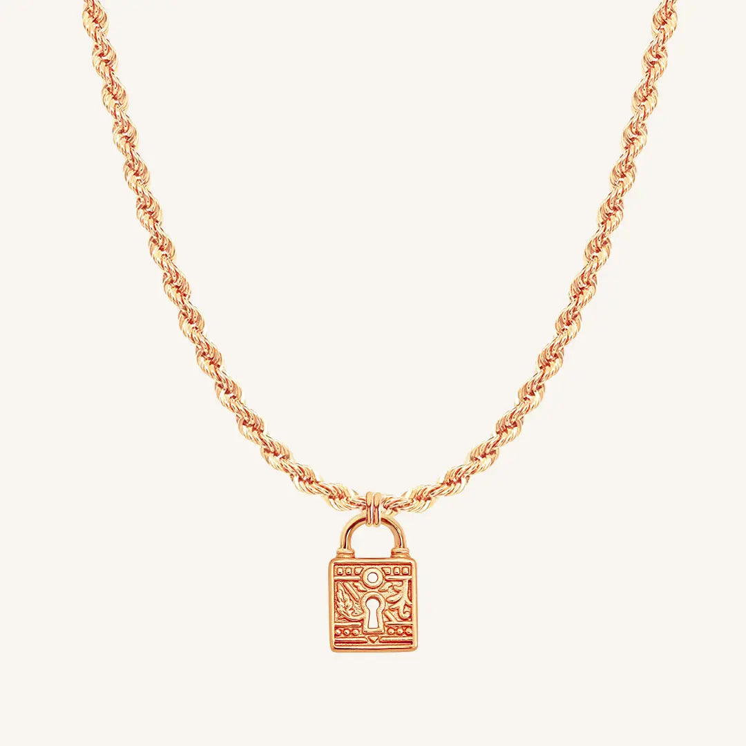 The  ROSE-Rope  Sanctuary Keylock Necklace by  Francesca Jewellery from the Necklaces Collection.