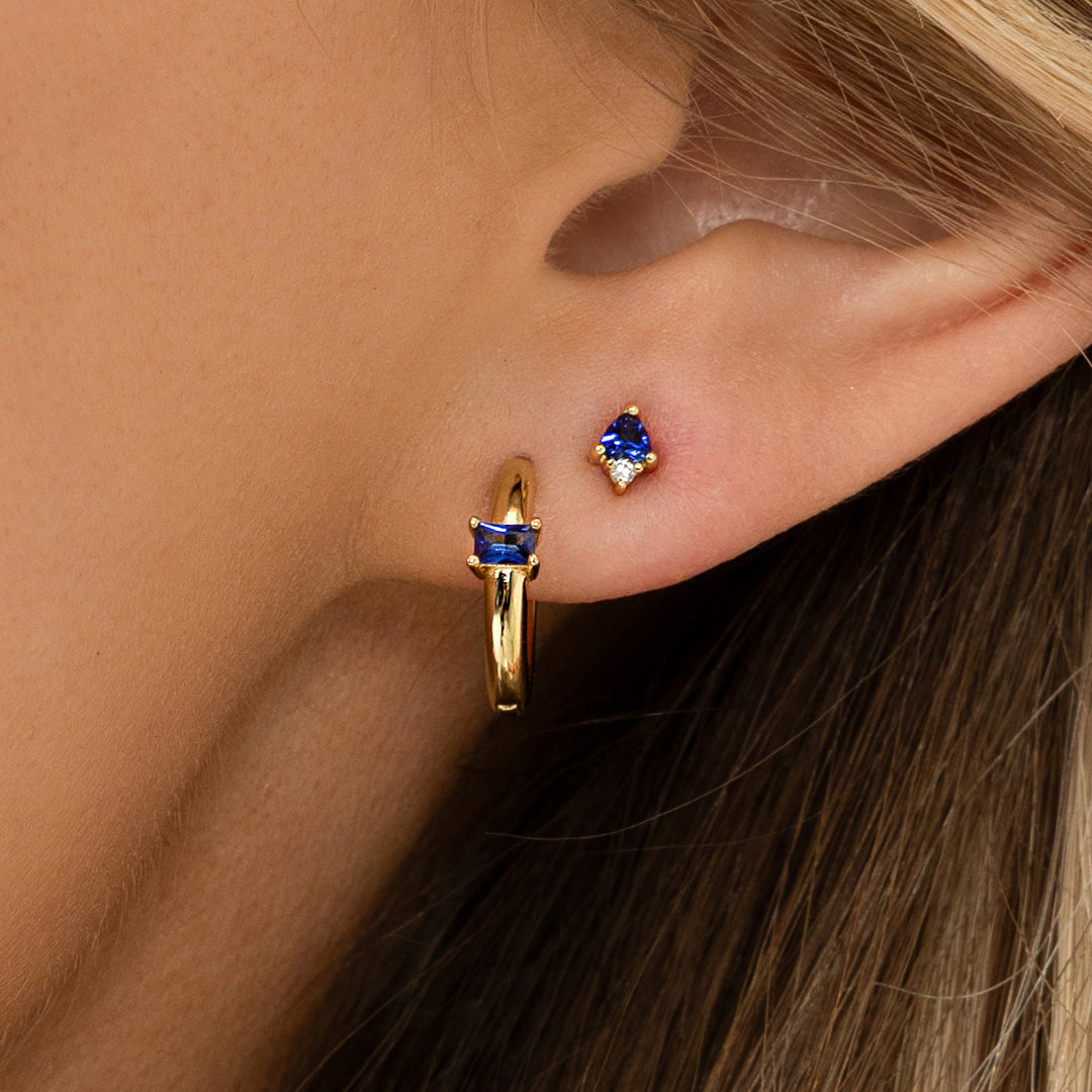 September Birthstone Huggies