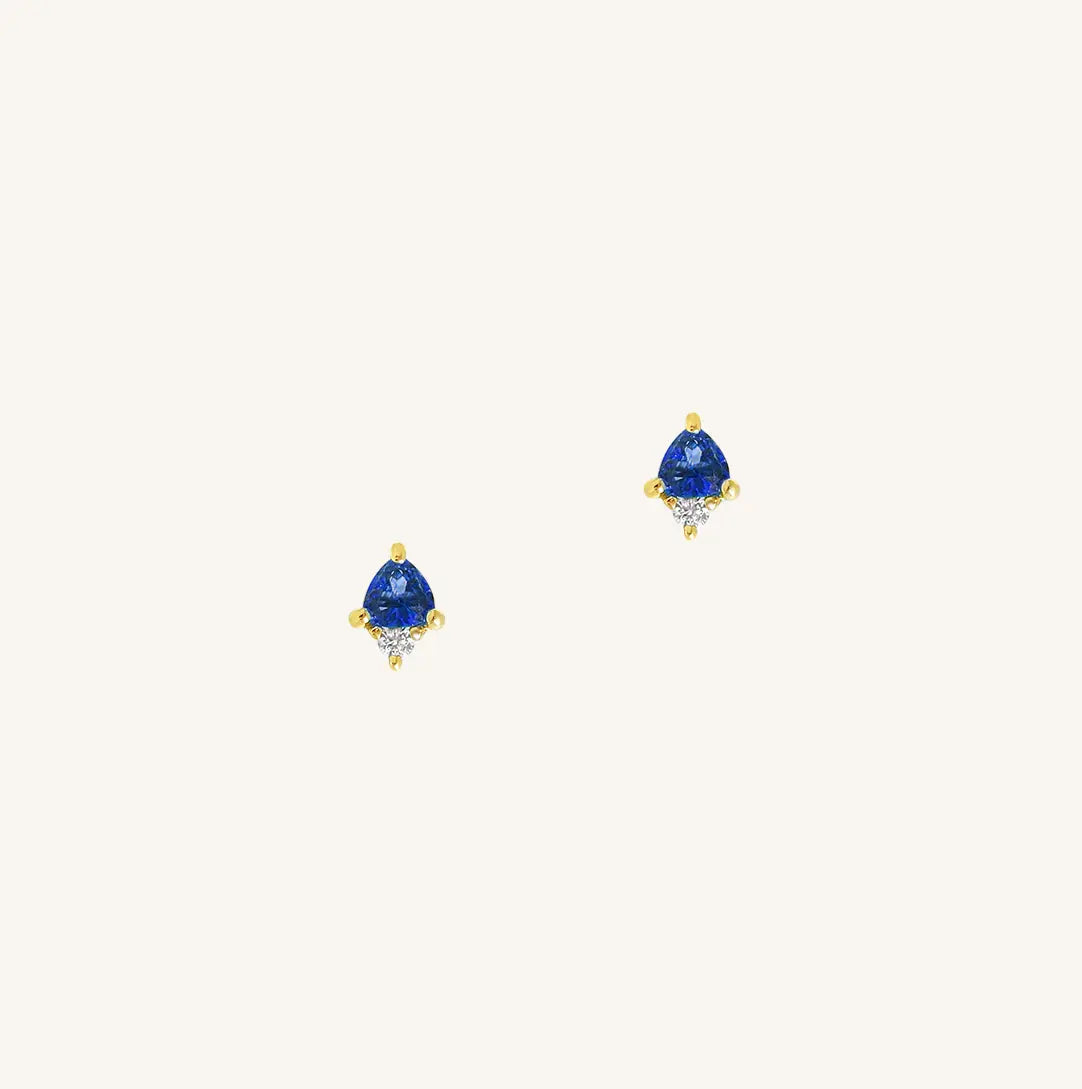 The  GOLD  September Birthstone Studs by  Francesca Jewellery from the Earrings Collection.