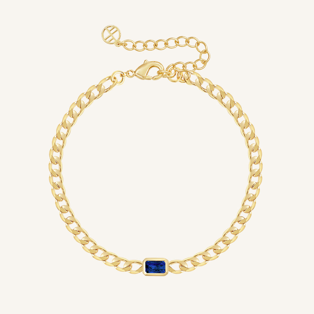 September Birthstone Chain Bracelet