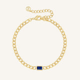 September Birthstone Chain Bracelet