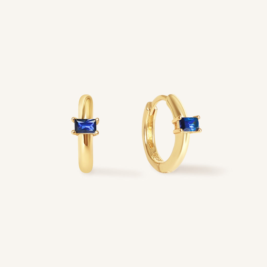 September Birthstone Huggies