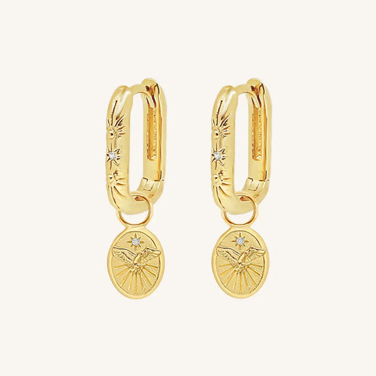 The  GOLD  Soar Corinna Hoops by  Francesca Jewellery from the Earrings Collection.